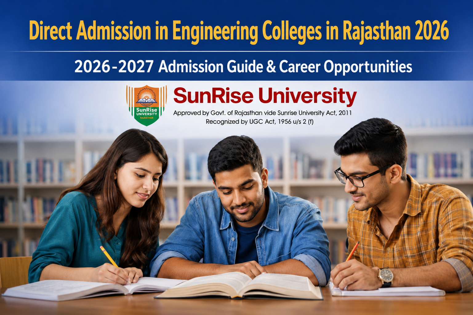 Direct admission in Rajasthan engineering colleges 2026 at Sunrise University