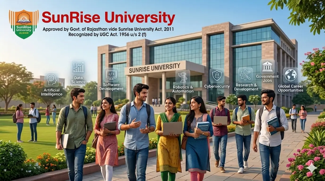 MTech Career Opportunities at Sunrise University with Indian students exploring engineering and technology careers